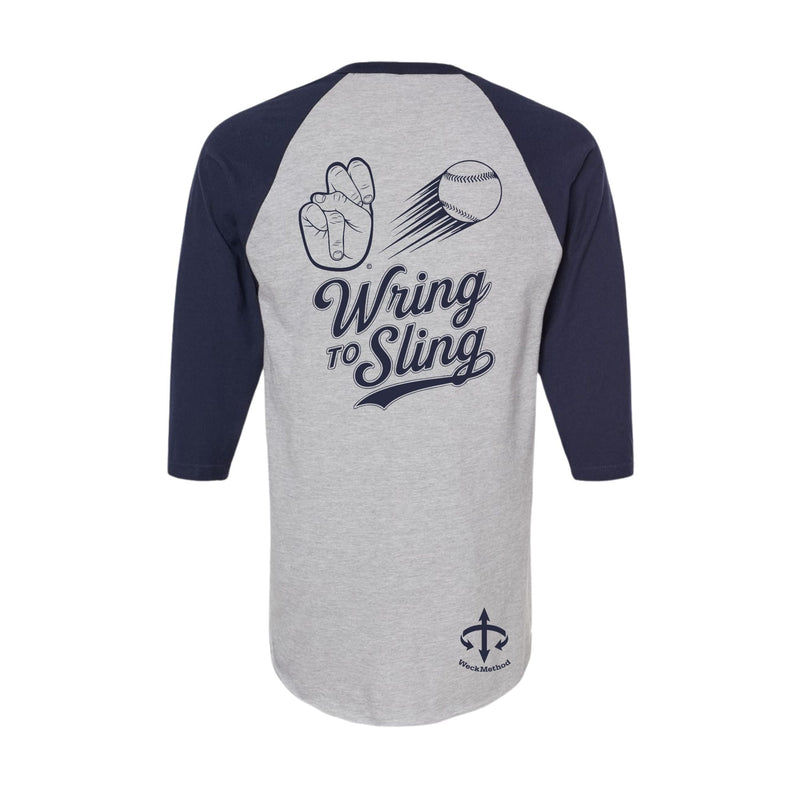 Cargue la imagen en el visor de la galería, Camiseta de béisbol Wring to Sling - Azul marino
