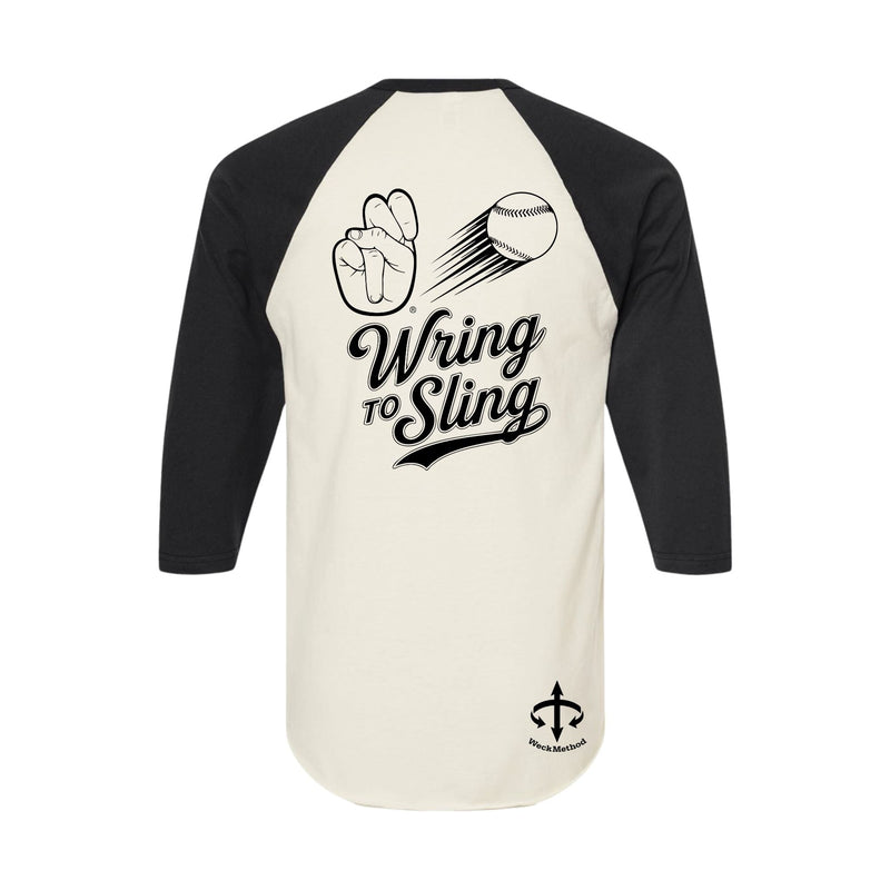 Cargue la imagen en el visor de la galería, Camiseta de béisbol Wring to Sling - Blanco vintage