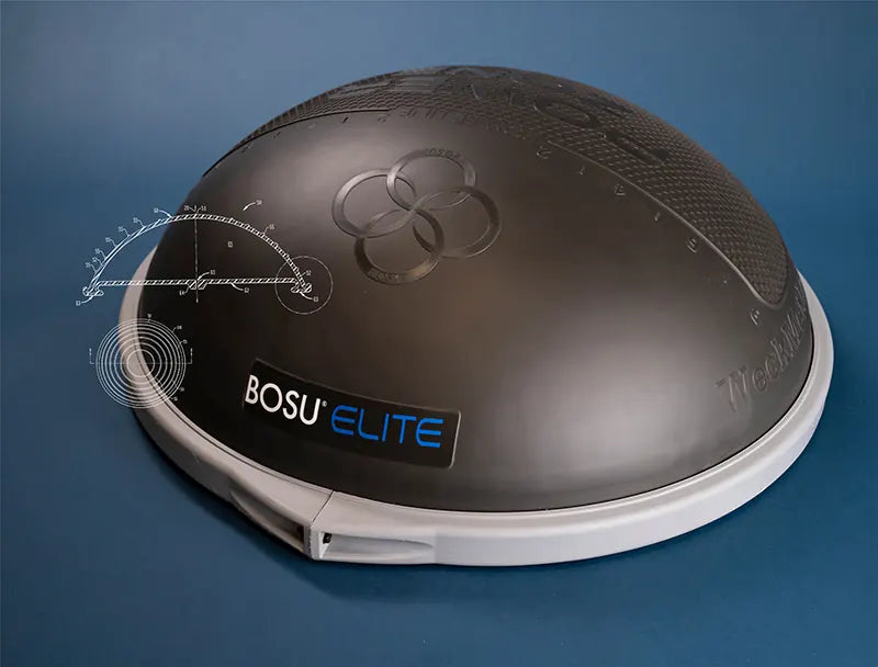 BOSU Elite balance trainer with patent line art