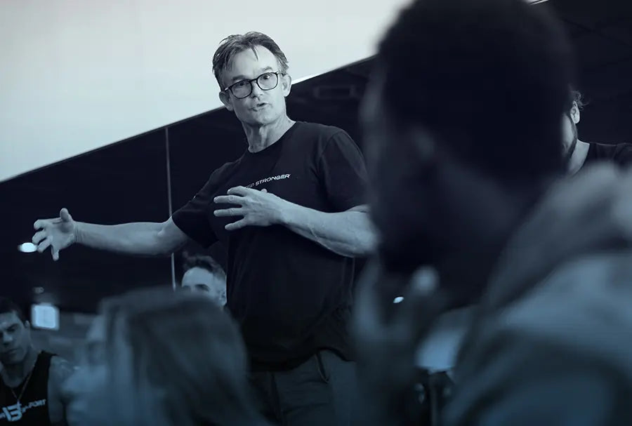 David Weck teaching movement concepts to a group